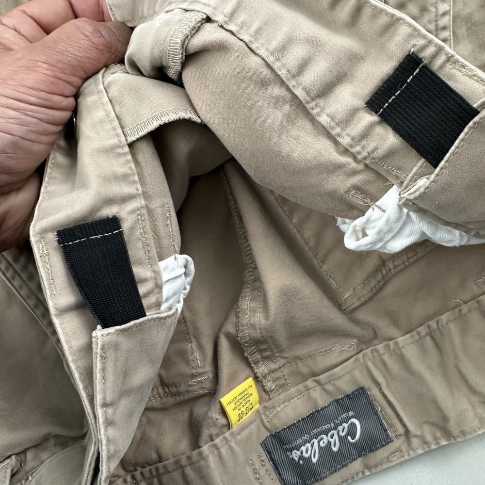Cabela's Cargo Pants Mens 38x32 Khaki Beige Elastic Waist Cotton Stretch - Picture 12 of 12